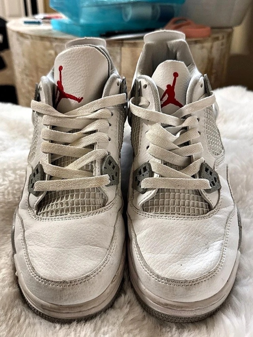 Jordan Air Jordan 4 Retro "White Cement" White & Gray Sneakers